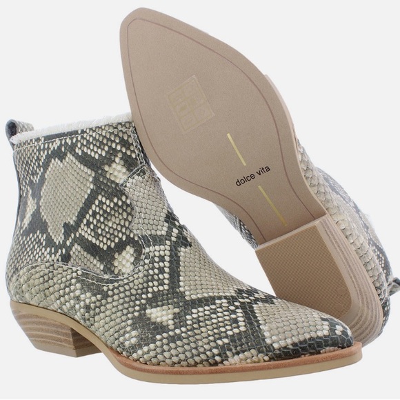 Dolce Vita Unity Snake Print Booties - Picture 6 of 9